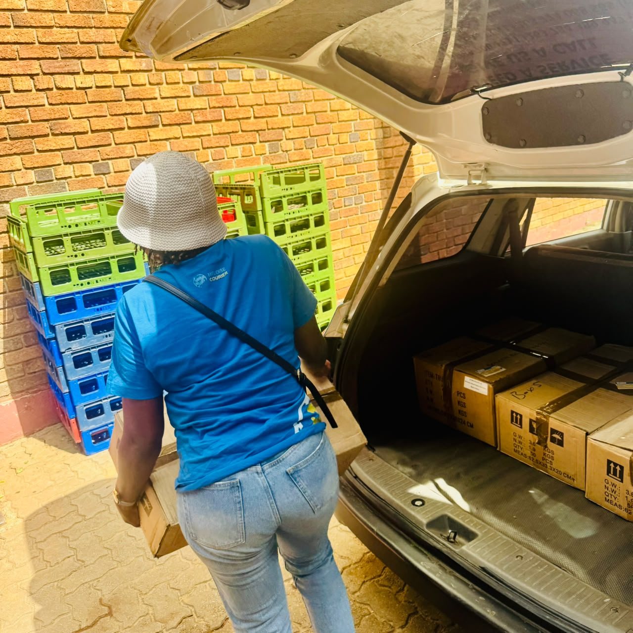 Driver loading crates